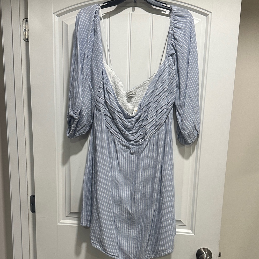Abercrombie & Fitch Blue and White Striped Dress